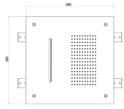 SB Square Vgrajena deževna prha z dvema curkoma Mat bela 1208955756