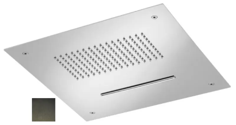 SB Square Deurvhodna deževna prha z dvema curkoma PVD Gun Metal 1208955758