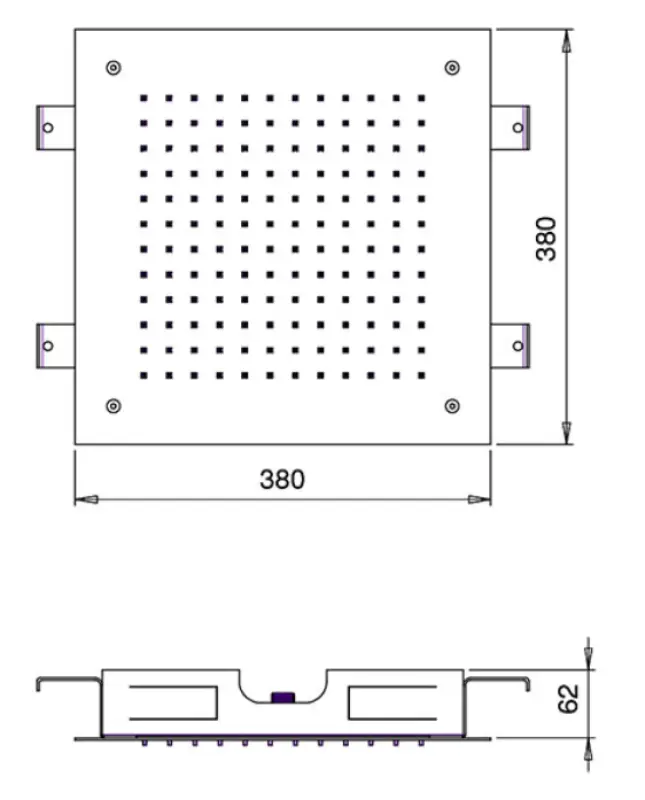 SB Temptation Vgrajena kvadratna deževna prha 38x38cm PVD Baker 1208955763