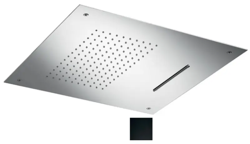 SB Square XL vgradna deževna prha z dvema curkoma Mat Črna 1208955767