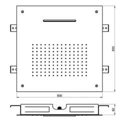 SB Square XL Vgrajena deževna prha z dvema curkoma Mat Bela 1208955768