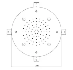 SB Round Mist Vgrajena deževna prha PVD Baker 1208955795