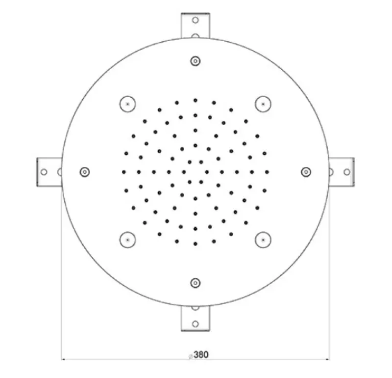 SB Round Mist Vgrajena deževna prha PVD Baker 1208955795