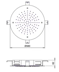 SB Round Temptation Vgrajena Deževna Prha 38 cm Mat Črna 1208955799