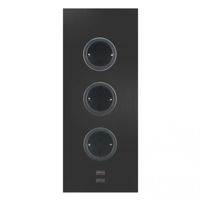 Indux Corner Energijski stolp s 3 vtičnicami, ozemljitvijo in dvojnim polnilnikom USB-A&amp;C, črn 1208955899