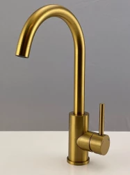 Quadri York kuhinjska armatura PVD mat zlata z vrtljivim izlivom 1208955905