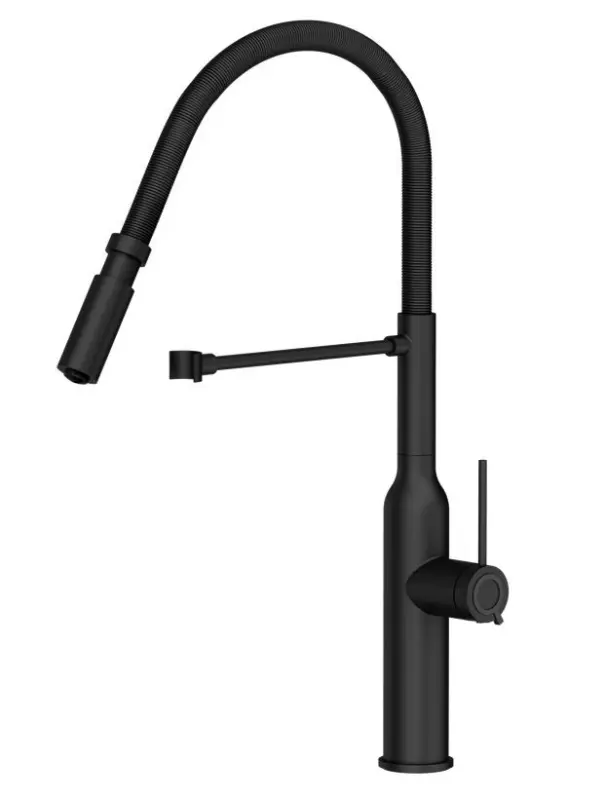 Quadri Stamford visoka kuhinjska pipa s fleksibilnim izlivom mat črna 1208956079