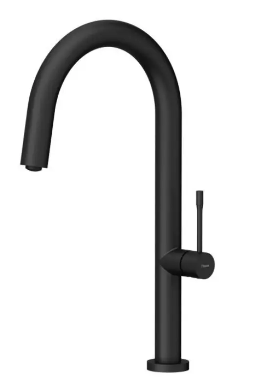 Quadri Brighton kuhinjska armatura mat črna z vrtljivim izlivom 1208956107