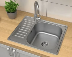 Aquadesign Rudolf RVS pomivalno korito 580x480 mm nadgradnja z odcejalnikom, obojestransko uporabno 1208956288