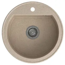 Quadri Norwich granit pesek bež okroglo korito 51 cm nadometno 1208956317
