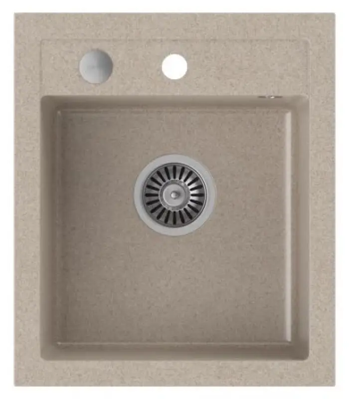 Quadri London granit peščeno bež pomivalno korito 43x50 cm z odprtino za pipo 1208956319