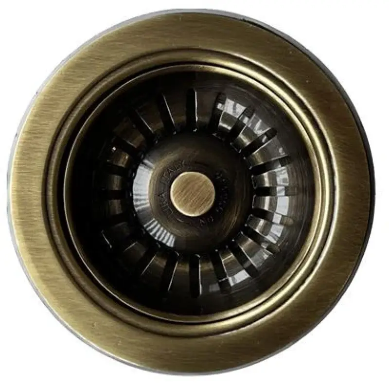 PB klasični bronasti odtočni komplet za kuhinjsko korito in bronast koš z zamaškom 1208956475