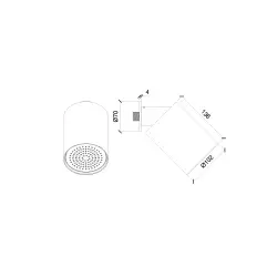 SB Round Beam glava prhe 10 cm krom 1208956696