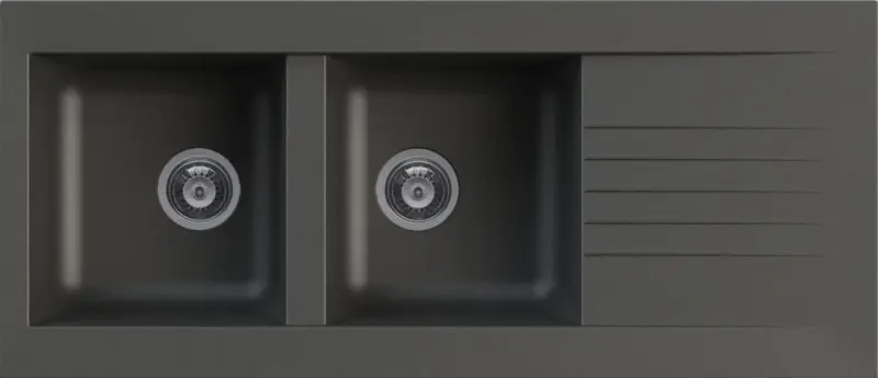 Ausmann Fibre dubbele zwarte kunststof spoelbak omkeerbaar met afdruip opbouw 116x50 cm 1208956787

Ausmann Fibre dvojno črno plastično pomivalno korito, obojestransko z odcejalnikom, nadgrad