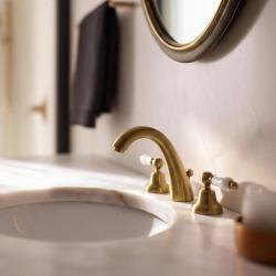 PB klasična pipa 3 luknje visoka umivalniška pipa Bele ročke Bron 1208956910