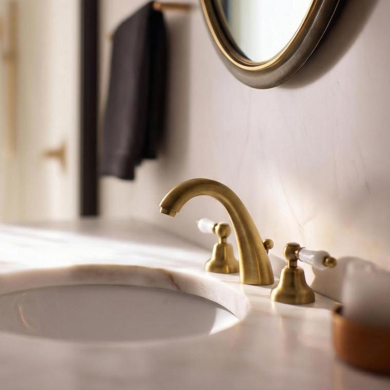 PB klasična pipa 3 luknje visoka umivalniška pipa Bele ročke Bron 1208956910