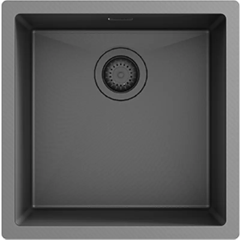 Ausmann Turt gun metal umivalnik PVD NANO 40x40 podgradni, ploskovni in nadgradni 1208956946