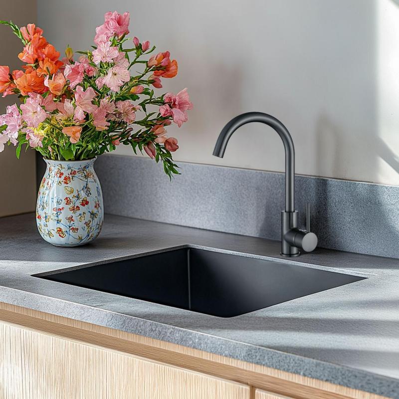 Ausmann Turt gun metal umivalnik PVD NANO 40x40 podgradni, ploskovni in nadgradni 1208956946