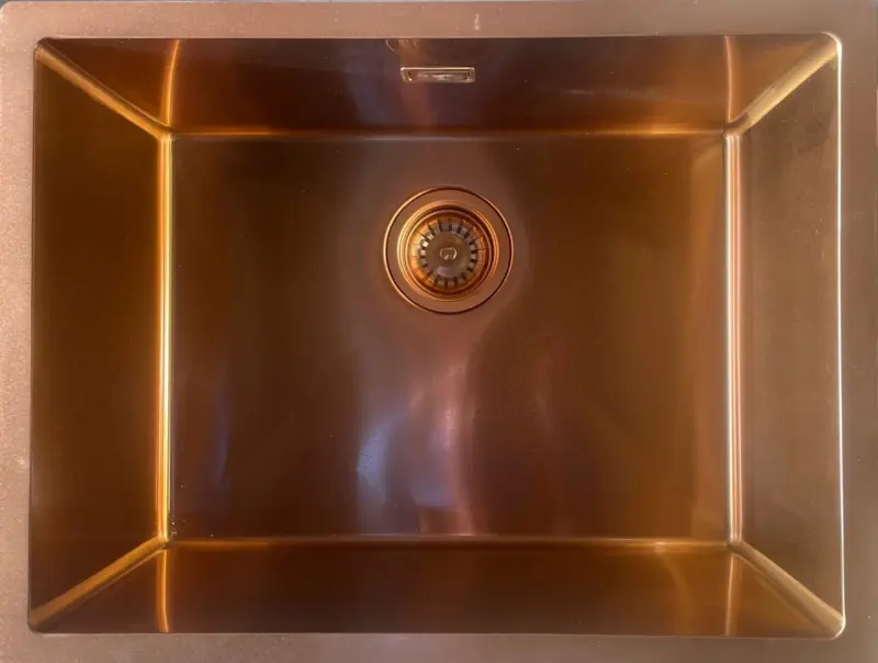 Ausmann Turt bakreno pomivalno korito bakreni PVD 54x40 vgradno, poravnano in nadgradno 1208956948