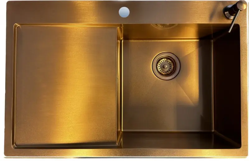 Ausmann Turt bakrena pomivalno korito z odcejalnikom na levi strani 780x500mm za vgradnjo in polvgradnjo 1208956955