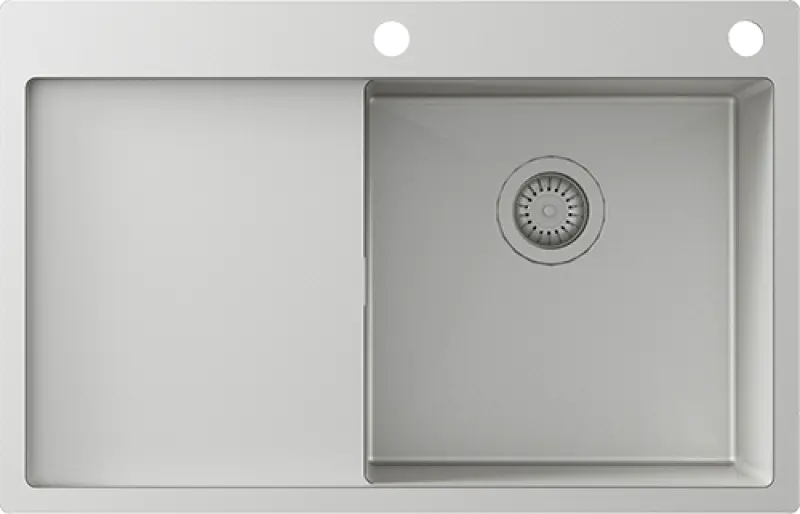Ausmann Turt RVS pomivalno korito z odcejevalnikom na levi strani 780x500mm, vgradnja na površino in v ravnini 1208956957
