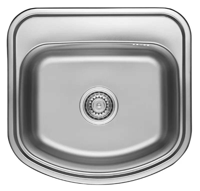 Ausmann Basic inox nadpultno korito 49x47 cm s polico za pipo, vključno s sifonom 1208956997