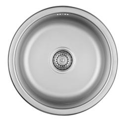 Ausmann Basic ronde roestvrijstalen spoelbak opbouw 43 cm inclusief sifon 1208956999
