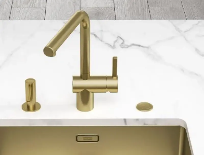 Franke Mythos Masterpiece BXM 210.50 zlat pomivalno korito PVD zlato 50x41 za ravno vgradnjo in podvgradnjo 127.0674.362