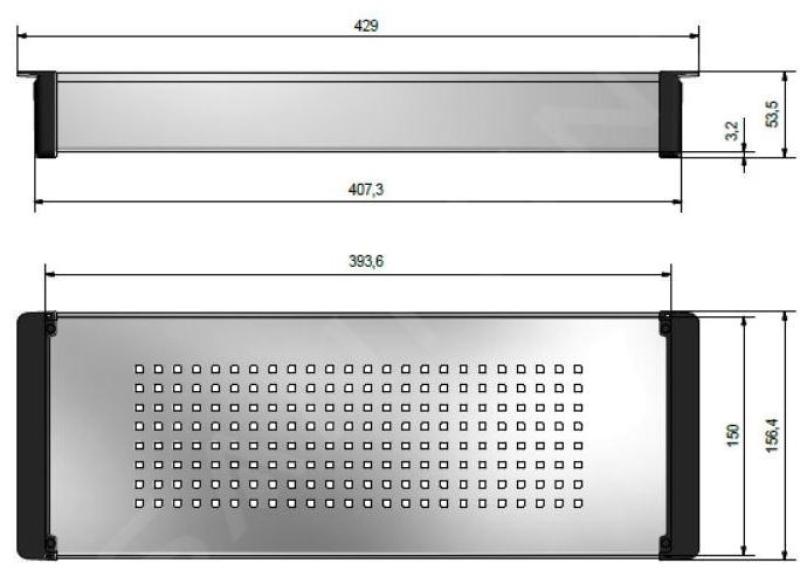 Franke Kubus 2.0 vstavna posoda iz nerjavečega jekla 429x156mm model vezan 112.0394.981