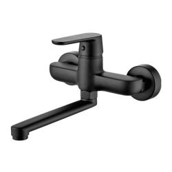 AquaTrimo Chopin črna stenska pipa s spodnjim izlivom 235 mm 21CP7075SW