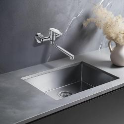 AquaTrimo Schubert enoročna kuhinjska stenska pipa krom 21ST7076CM
