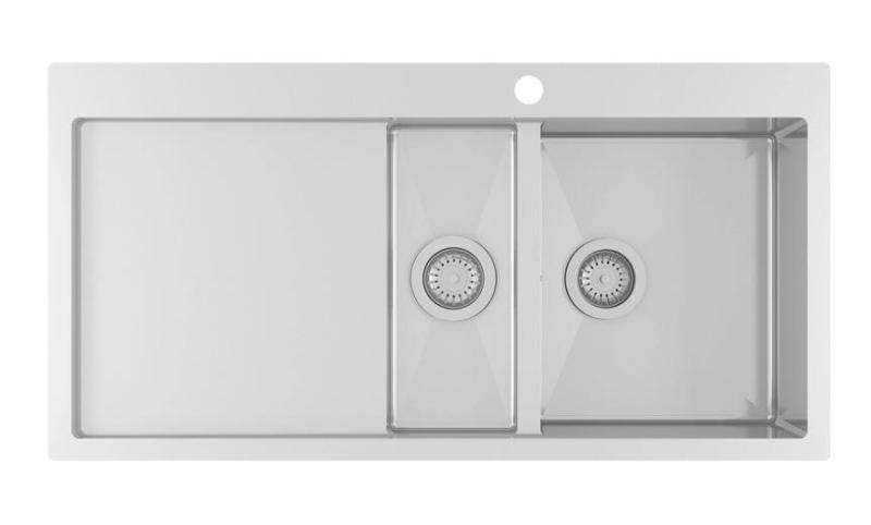 Ausmann Oder Blue 1,5 inox pomivalno korito 100x51cm za vgradnjo in nadgradnjo z odcejalnim delom 1208957127