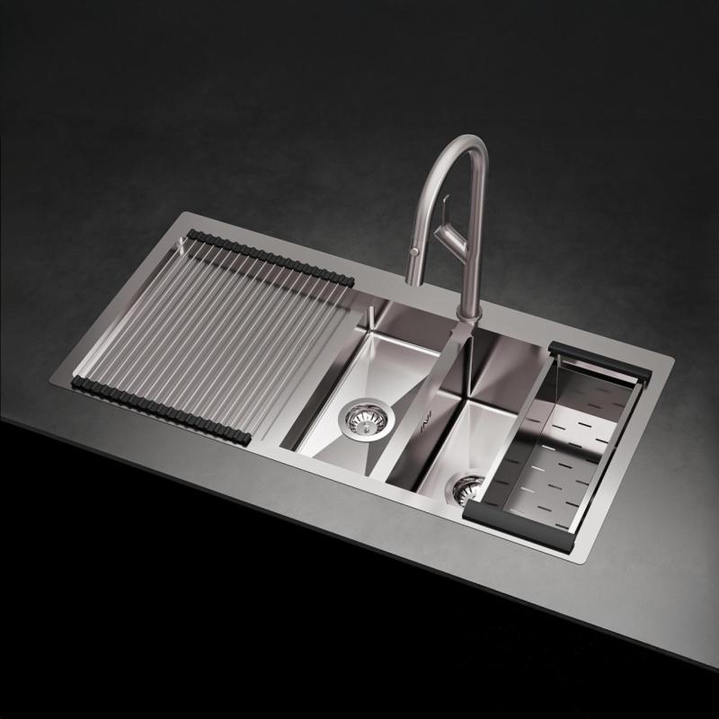 Ausmann Oder Blue 1,5 inox pomivalno korito 100x51cm za vgradnjo in nadgradnjo z odcejalnim delom 1208957127