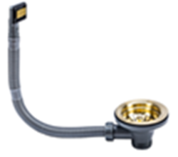 Ausmann Mosel komplet odtočnega sistema iz nerjavečega jekla za pomivalno korito, vključno s prelivom iz nerjavečega jekla 1208957146