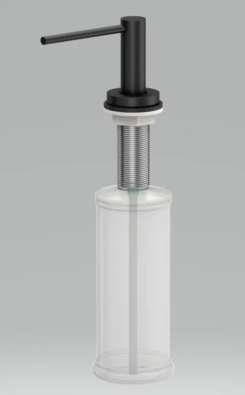 Quadri Swindon Luxe Vgrajen Dozator za Milo mat črna, napolnljiv od zgoraj 1208957213