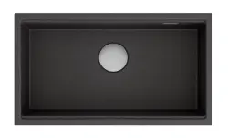 Quadri Newport velika in globoka granitna pomivalno korito za zgornjo in spodnjo vgradnjo antracit pomivalno korito 760x435 mm 1208957219
