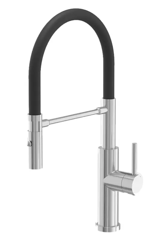Quadri Chester kuhinjska pipa s fleksibilnim izlivom in prho z 2 vrstama curka, nerjaveče jeklo 1208957226