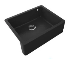 GraniteMy Tradition podeželsko vgradno korito granitno pomivalno korito 60x48 cm črno farmhouse podvgradnja in ravna vgradnja 1208957288