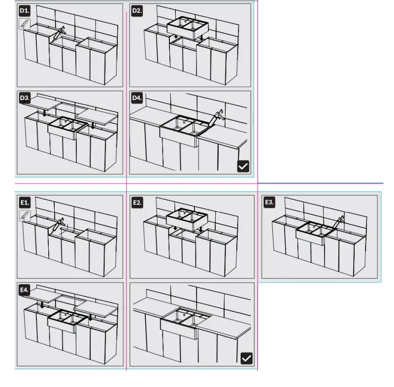 GraniteMy Boerderij dubbele zwarte landelijke gootsteen granieten spoelbak 80x63 cm tussenbouw en onderbouw 1208957352