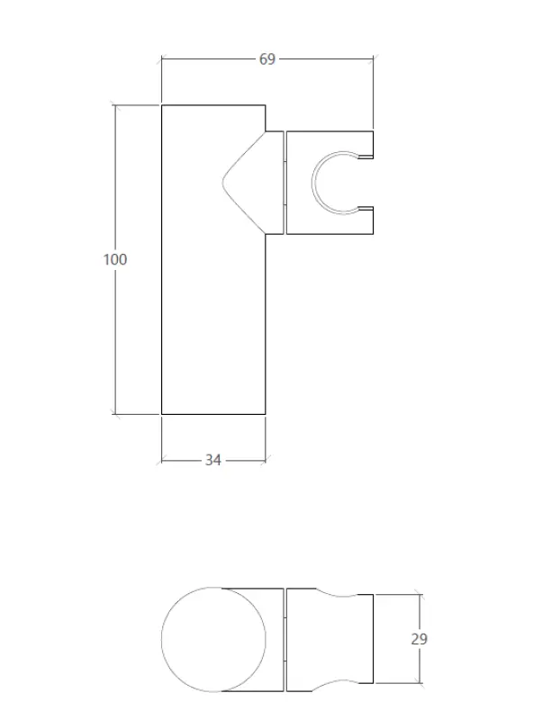 Waterevolution Flow verstelbare handdouchehouder PVD geborsteld licht goud T1623WGE