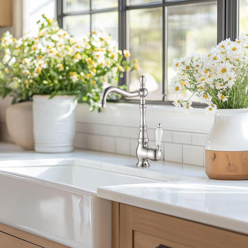 AquaTrimo Vivaldi klasična kuhinjska pipa krom s premičnim izlivom 21VV7371CM