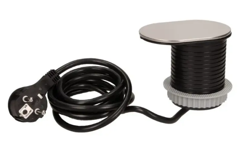 Vgradna kuhinjska vtičnica Indux Slide v delovno ploščo z USB C in vtičnico, barva nerjaveče jeklo 1208957391