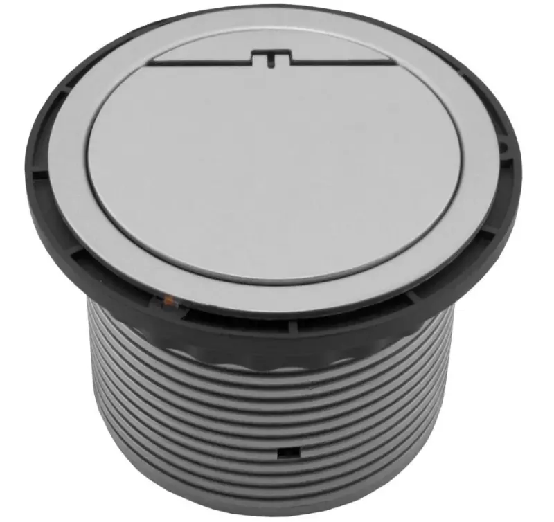 Indux Cover vgradna pena z srebrno kuhinjsko vtičnico v delovni plošči z 2 USB priključkoma 1208957399