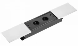 Indux Slide max vgradna kuhinjska vtičnica s penaardo v delovni plošči z USB-A, HDMI, RJ45 in USB-C barva mat bela 1208957440