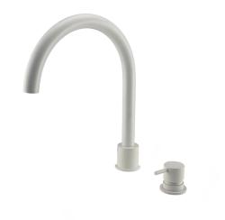 Waterevolution Flow 2-luknjasta kuhinjska armatura mat bela T151BR