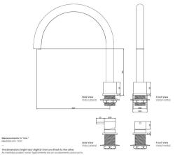 Waterevolution Flow 2-gats keukenmengkraan messing T151LE