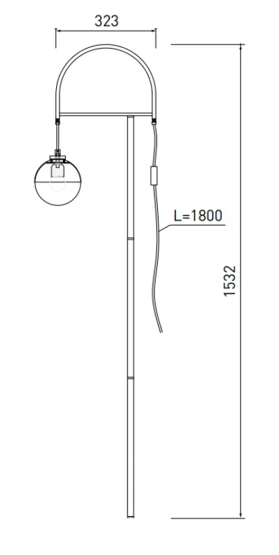 Decor Abies medeninasta zlata stoječa svetilka z črno marmornato osnovo 7573