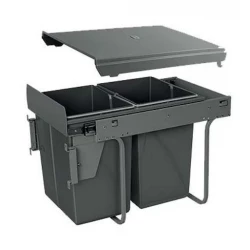 Garbi Carrier C-40-2-H inbouwafvalsysteem met eigen geleiders en 2 afvalbakken 2 x 20 liter 1208957463