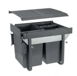 Garbi Carrier C-45-3-H vgrajen odpadni sistem z lastnimi vodili in 3 koši za smeti 1 x 20 + 2 x 10 litrov 1208957465