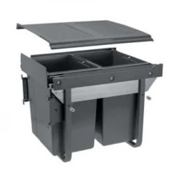Garbi Carrier C-45-2-H inbouwafvalsysteem met eigen geleiders en 2 afvalbakken 2 x 20 liter 1208957466